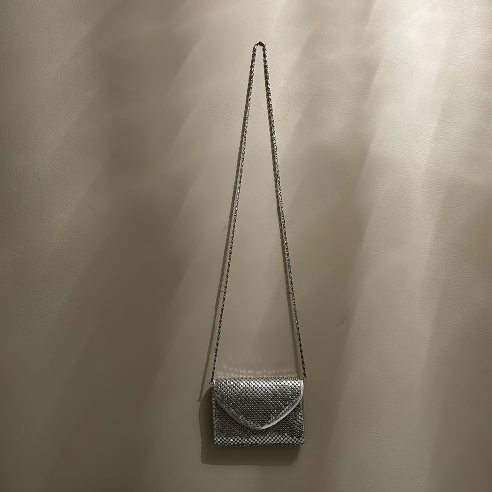 Vintage silver sequin mini shoulder bag